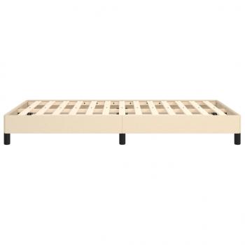 Bettgestell Creme 120x200 cm Stoff