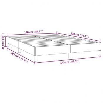 Bettgestell Dunkelgrau 140x200 cm Stoff