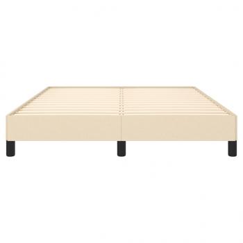 Bettgestell Creme 140x200 cm Stoff