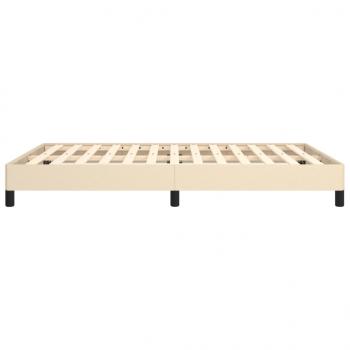 Bettgestell Creme 140x200 cm Stoff