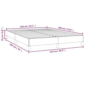 Bettgestell Dunkelgrau 140x190 cm Samt