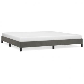 ARDEBO.de - Bettgestell Dunkelgrau 200x200 cm Samt