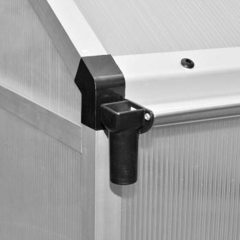 Gewächshaus Aluminium 481x250x195 cm 23,44 m³