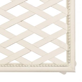 Garten-Chaiselongue 128 cm Metall Antik Weiß