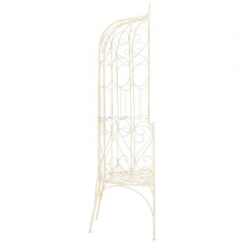 Gartenbank 95 cm Eisen Antik Weiß