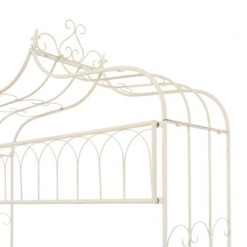 Gartenbank 122 cm Eisen Antik Weiß