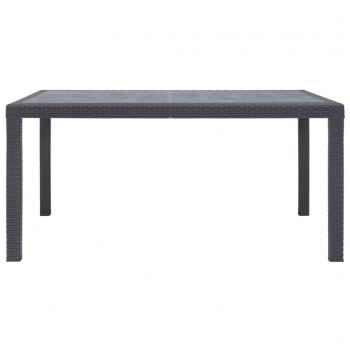 Gartentisch Braun 150x90x72 cm Kunststoff Rattan-Optik