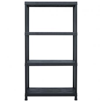 Lagerregal Schwarz 100 kg 60 x 30 x 138 cm Kunststoff