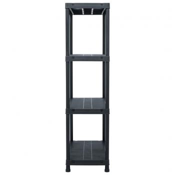 Lagerregal Schwarz 100 kg 60 x 30 x 138 cm Kunststoff