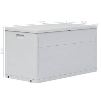 Garten-Aufbewahrungsbox 420 L Hellgrau 