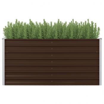 ARDEBO.de - Hochbeet Braun 160 x 80 x 77 cm Verzinkter Stahl