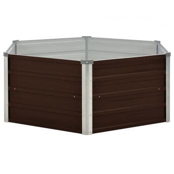 Hochbeet Braun 129 x 129 x 46 cm Verzinkter Stahl