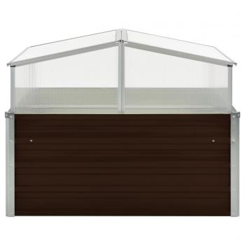 Gewächshaus Braun 100 x 100 x 85 cm Verzinkter Stahl