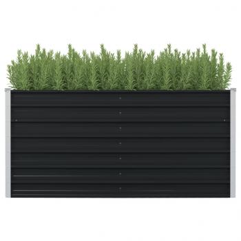 ARDEBO.de - Hochbeet Anthrazit 160 x 80 x 77 cm Verzinkter Stahl