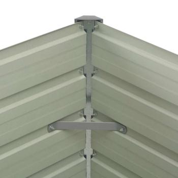 Hochbeet Anthrazit 100 x 100 x 77 cm Verzinkter Stahl