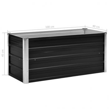 Garten-Hochbeet Anthrazit 100 x 40 x 45 cm Verzinkter Stahl