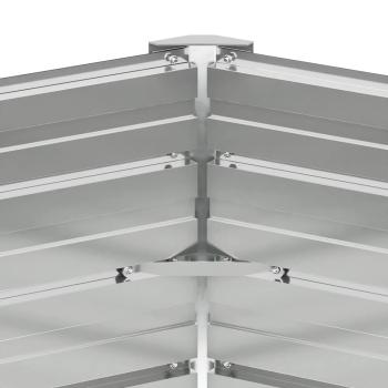 Garten-Hochbeet Anthrazit 129 x 129 x 77 cm Verzinkter Stahl