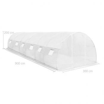 Gewächshaus 27m² 900x300x200 cm
