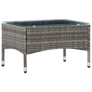 ARDEBO.de - Couchtisch Grau 60x40x36 cm Poly Rattan