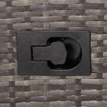 ARDEBO.de - 9-tlg. Garten-Essgruppe mit Auflagen Poly Rattan Grau   