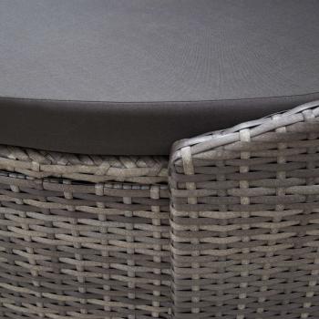 Outdoor-Loungebett mit Dach Grau