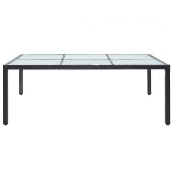 Garten-Esstisch Schwarz 200x150x74 cm Poly Rattan