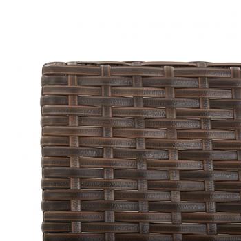 Gartenbank mit Auflagen 176 cm Braun Poly Rattan