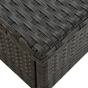 Beistelltisch Schwarz 50x50x47 cm Poly Rattan