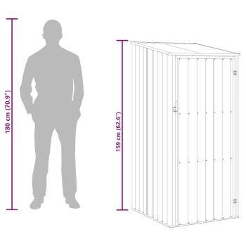 Gerätehaus Grün 87x98x159 cm Verzinkter Stahl  