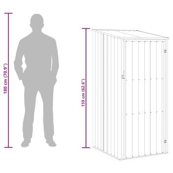 Gerätehaus Grau 87x98x159 cm Verzinkter Stahl  