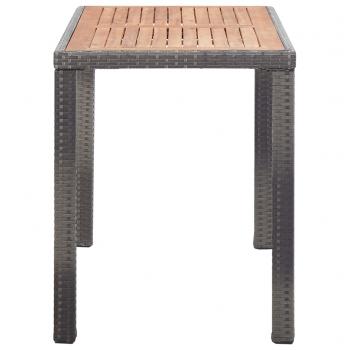ARDEBO.de - Gartentisch Anthrazit und Braun 123x60x74 cm Massivholz Akazie