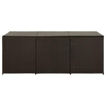 Gartenbox Poly Rattan 180x90x70 cm Braun