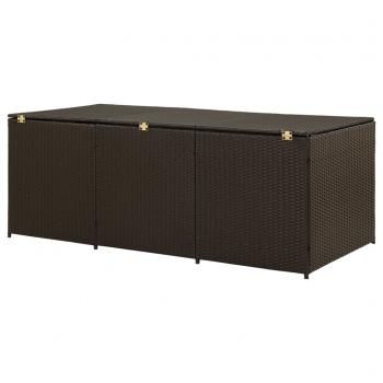 Gartenbox Poly Rattan 180x90x70 cm Braun