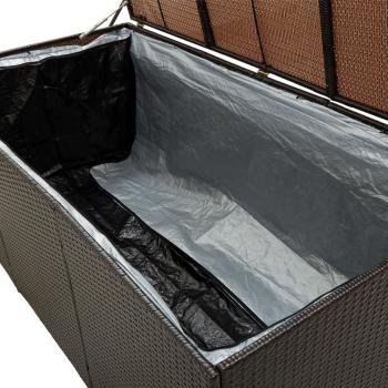Gartenbox Poly Rattan 180x90x70 cm Braun