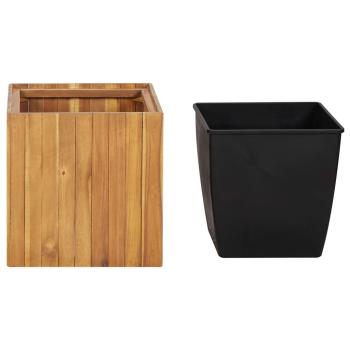 ARDEBO.de - Garten-Hochbeet 43,5 x 43,5 x 43,5 cm Massivholz Akazie