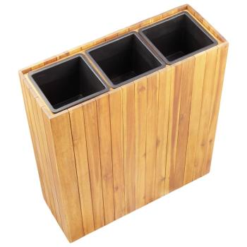 ARDEBO.de - Garten-Hochbeet mit 3 Töpfen Massivholz Akazie