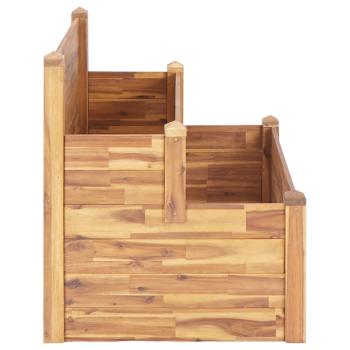 Pflanzkübel auf 2 Ebenen 110 x 75 x 84 cm Massivholz Akazie