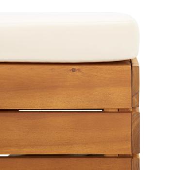 Modular-Fußhocker 1 Stk. mit Kissen Massivholz Akazie