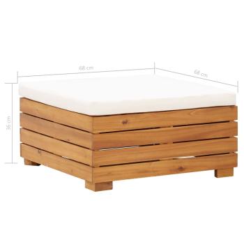 Modular-Fußhocker 1 Stk. mit Kissen Massivholz Akazie