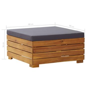 ARDEBO.de - Modular-Fußhocker 1 Stk. mit Auflage Massivholz Akazie