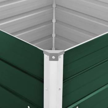 Hochbeet 100 x 100 x 77 cm Verzinkter Stahl Grün