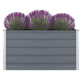 ARDEBO.de - Hochbeet 100 x 100 x 45 cm Verzinkter Stahl Grau