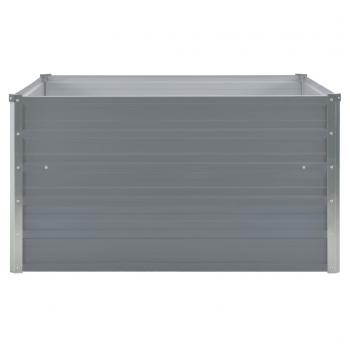 Hochbeet 100 x 100 x 45 cm Verzinkter Stahl Grau