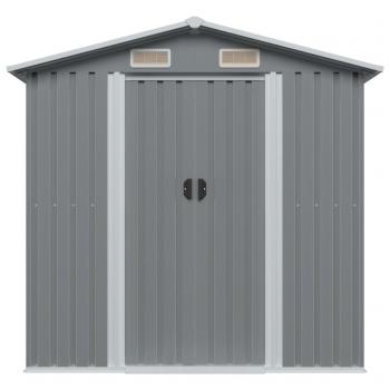 Gartenschuppen Anthrazit Stahl 204 x 132 x 186 cm