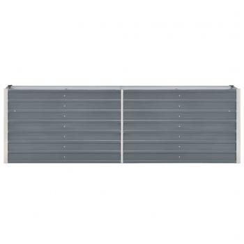 Hochbeet Verzinkter Stahl 240x40x77 cm Grau