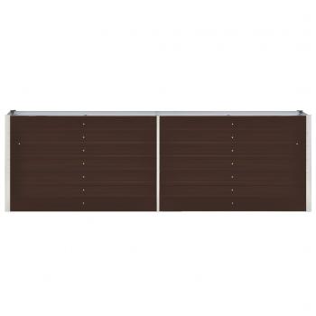 Garten-Hochbeet Verzinkter Stahl 240×40×77 cm Braun