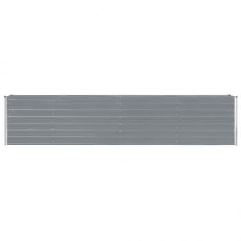 Garten-Hochbeet Verzinkter Stahl 320×40×45 cm Grau 