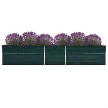 ARDEBO.de - Garten-Hochbeet Verzinkter Stahl 400×80×77 cm Grün