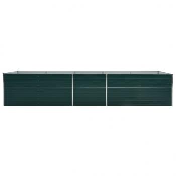 Garten-Hochbeet Verzinkter Stahl 400×80×77 cm Grün