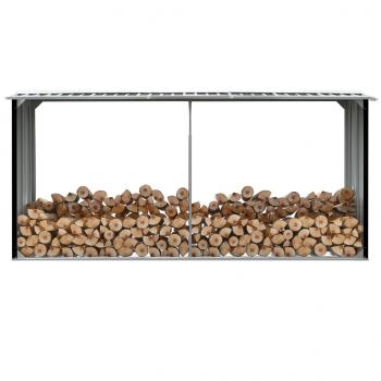 ARDEBO.de - Brennholzlager Verzinkter Stahl 330 x 92 x 153 cm Anthrazit